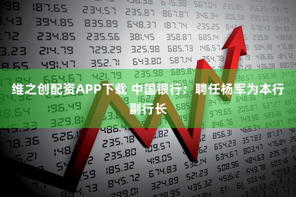 维之创配资APP下载 中国银行：聘任杨军为本行副行长